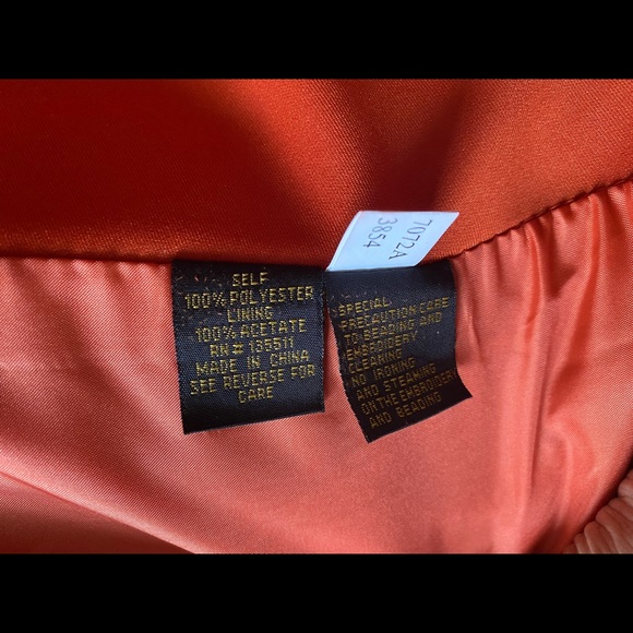 Moshita Couture 2pc Orange skirt set - Picture 10 of 11